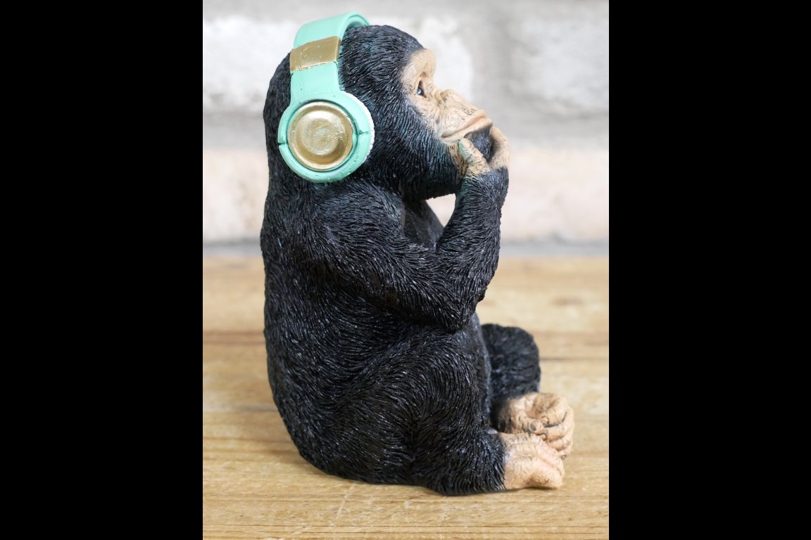 Monkey With Headphones