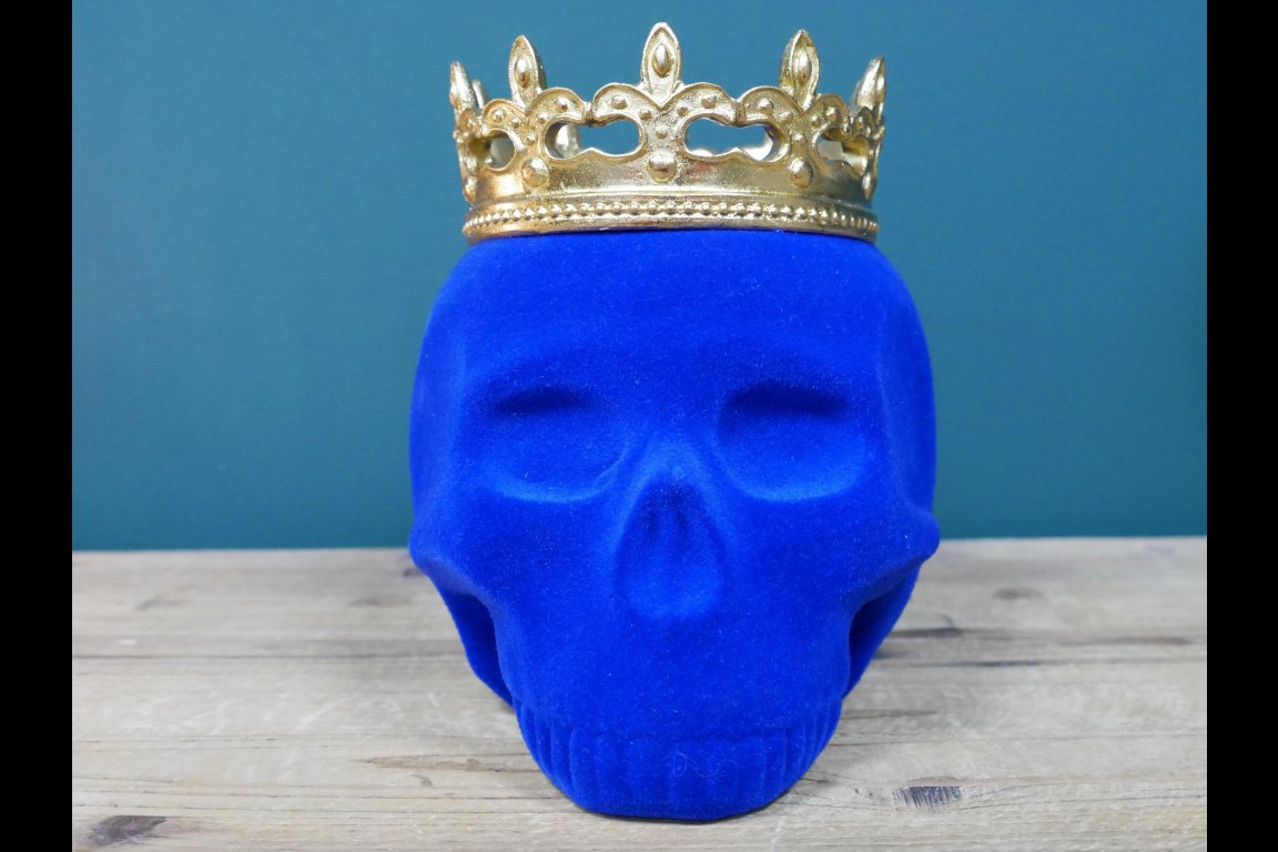 Blue Skull With Crown