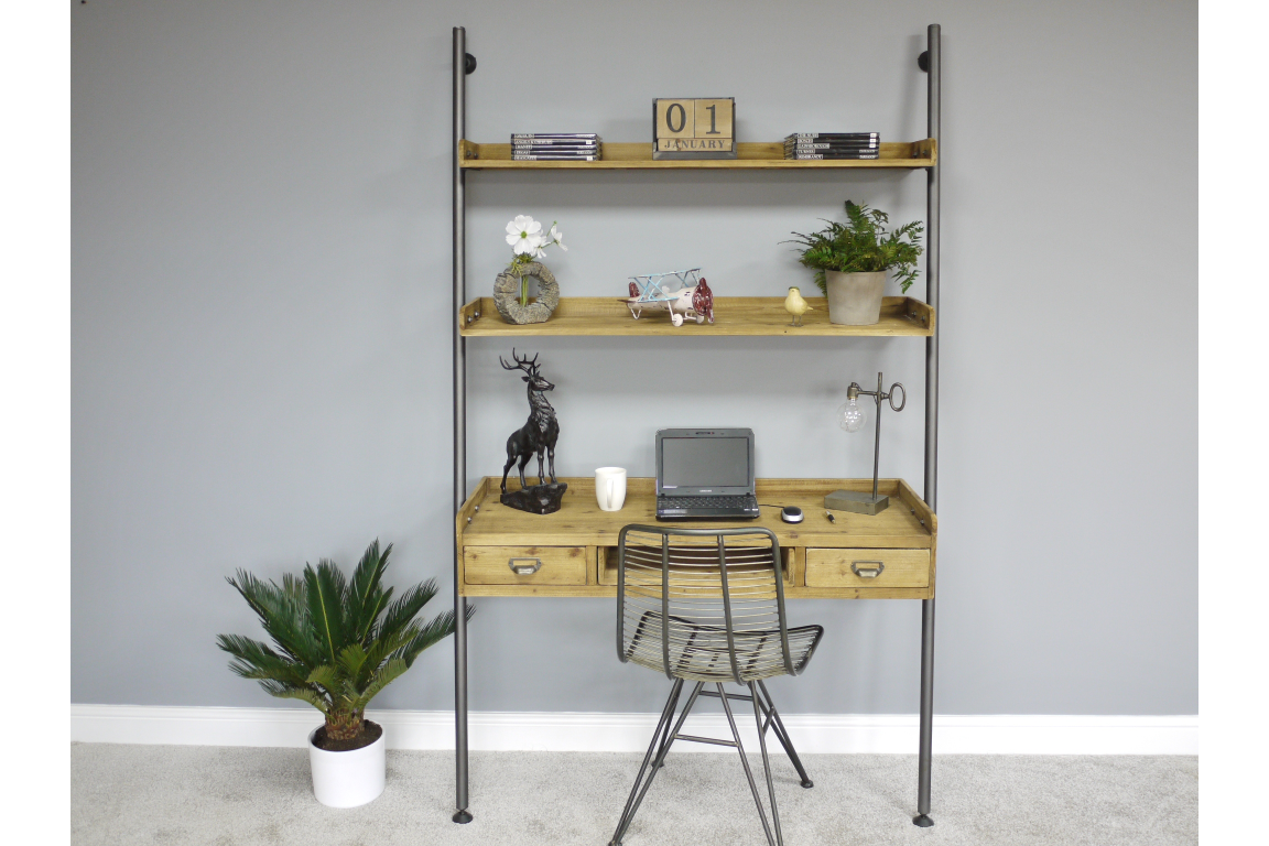 Desk With Shelves