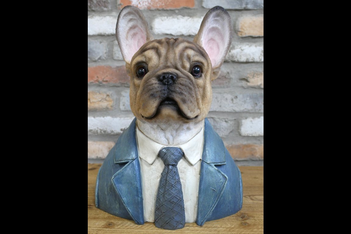 Large Frenchie Dog Bust