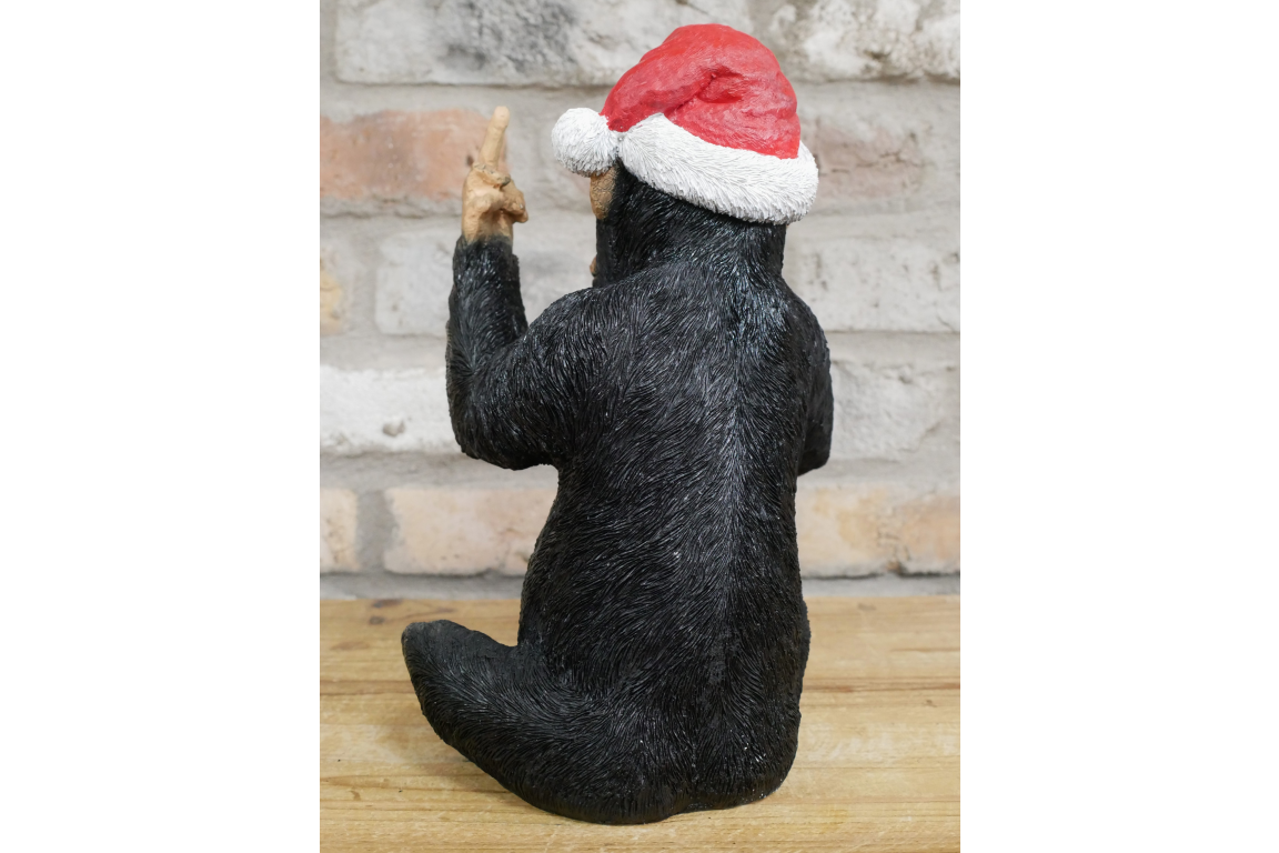 Up Yours Monkey Wine Bottle Holder - Christmas