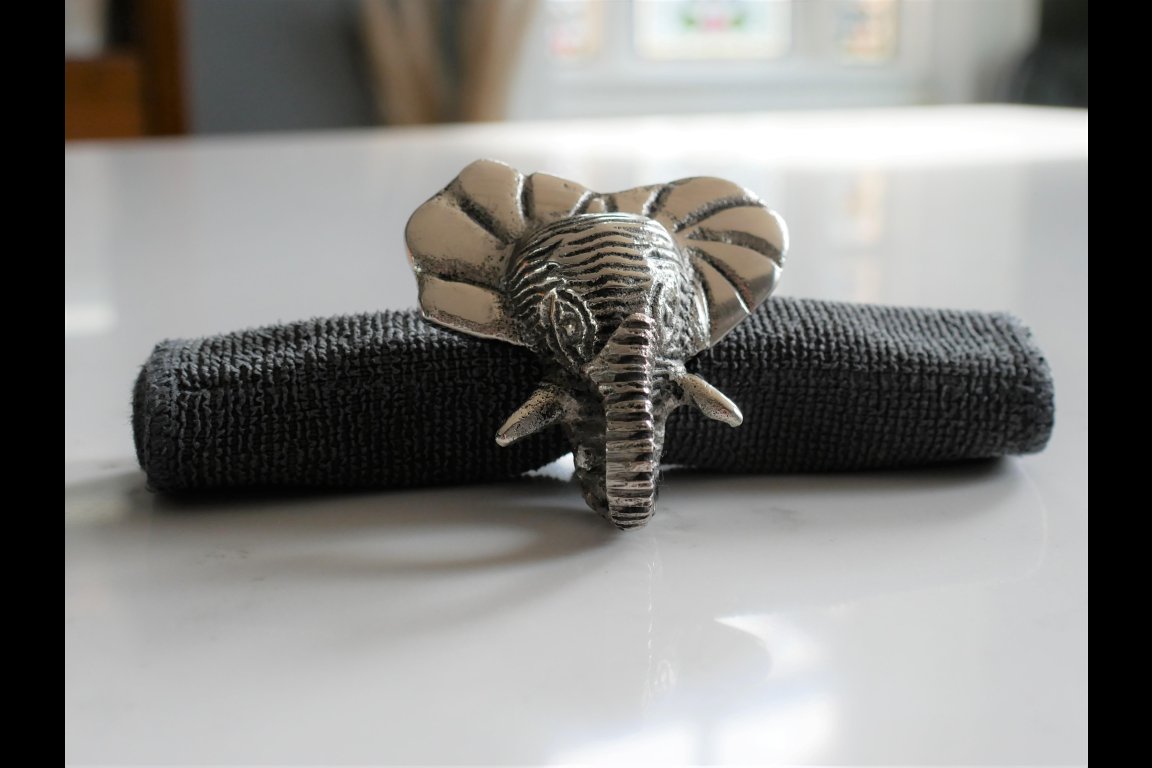 Set Of 4 Elephant Napkin Rings