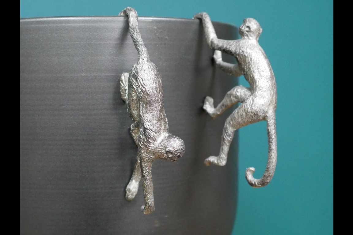 Set Of 2 Monkey Pot Hangers