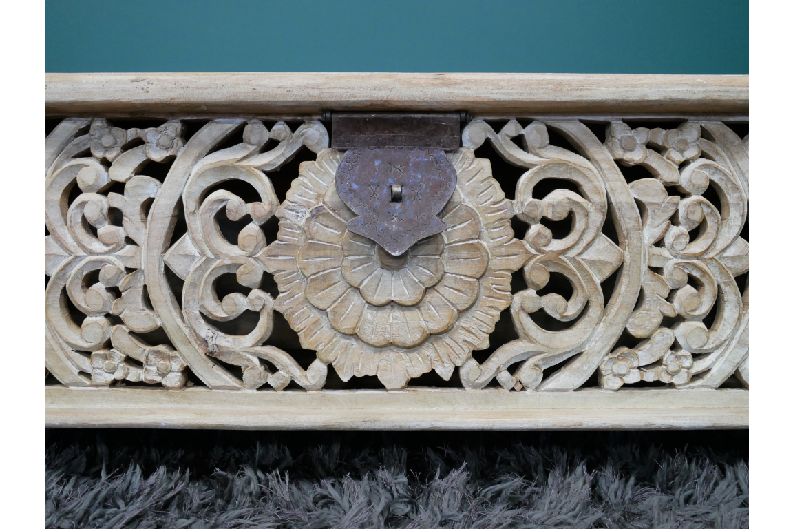 Carved Storage Bench