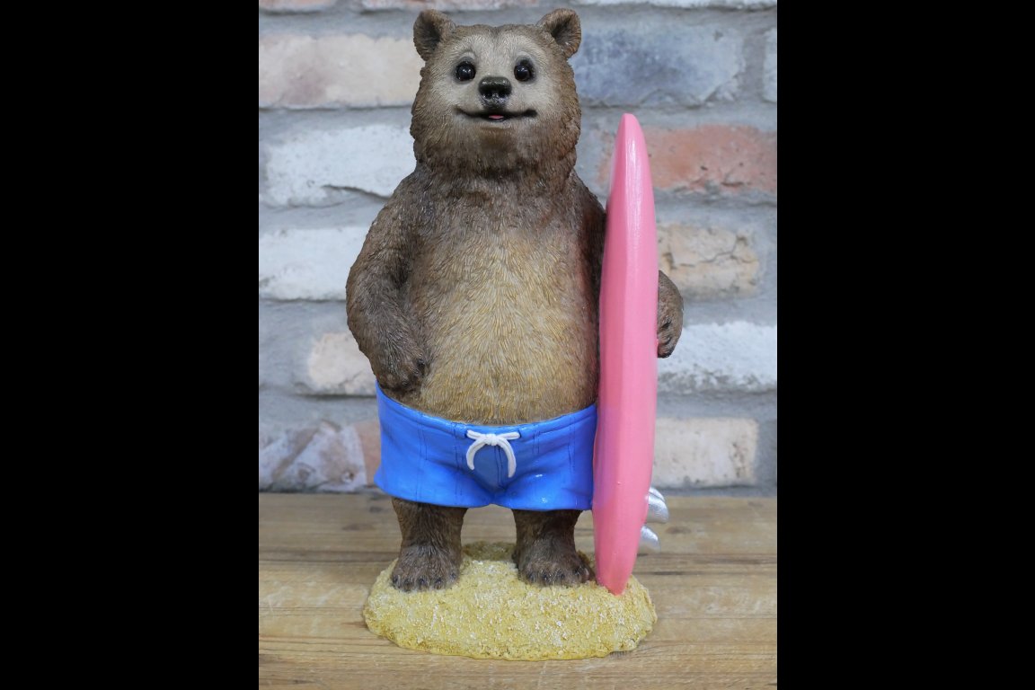 Bear With Surfboard