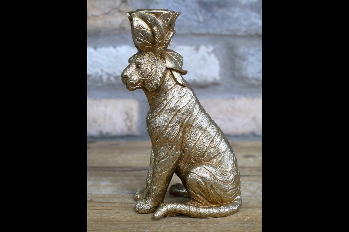 Sitting Tiger Candle Holder