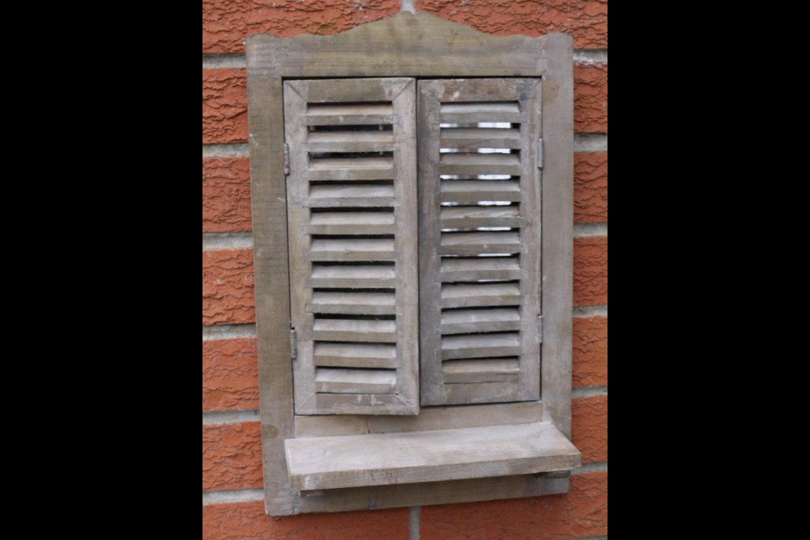 Shutter Mirror With Shelf