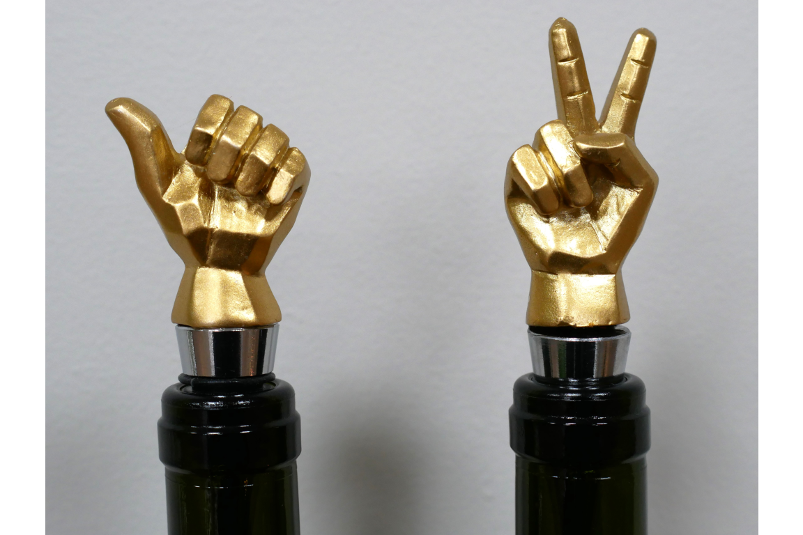 Set Of Two Bottle Toppers