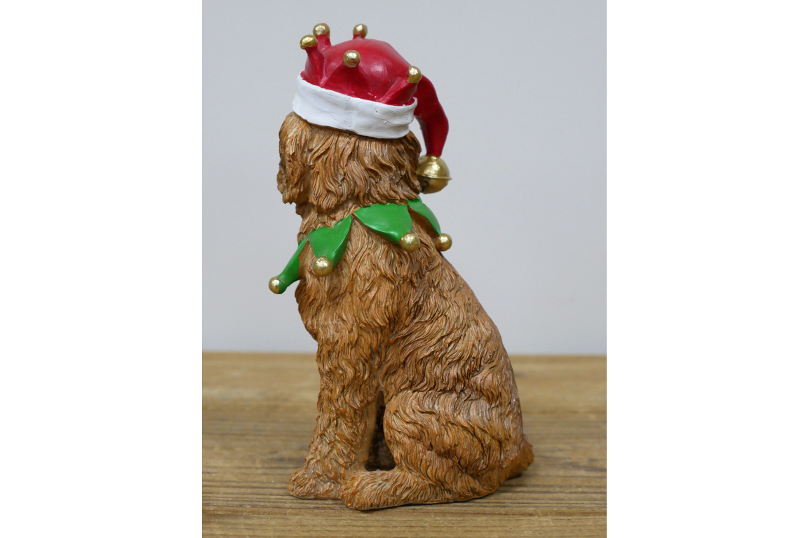 Dog With Christmas Hat