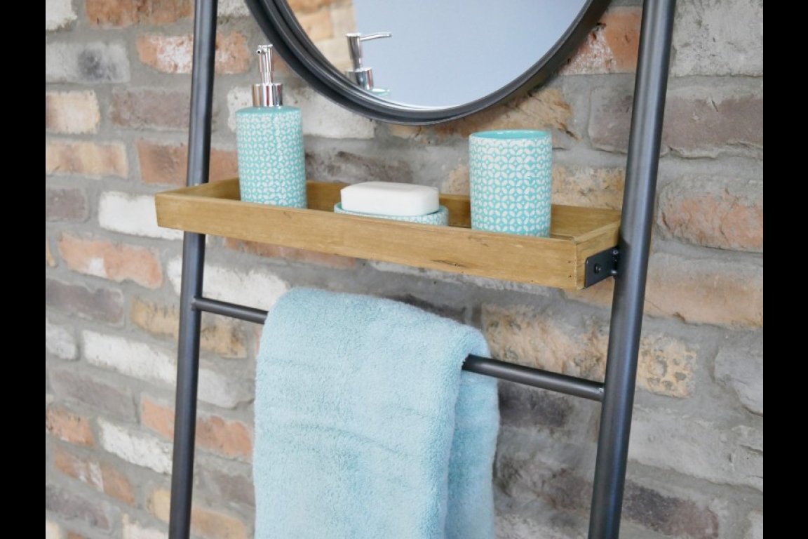 Industrial Shelves & Mirror