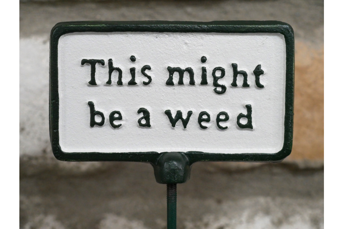 Plant Sign - Be A Weed