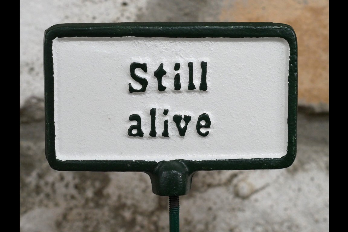 Plant Sign - Still Alive