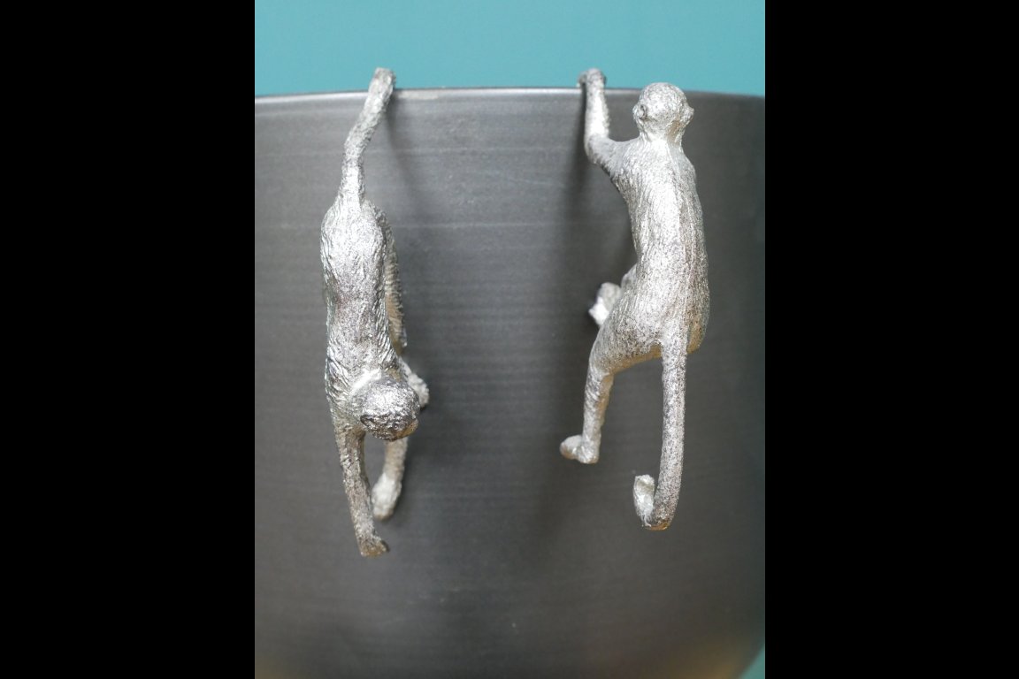Set Of 2 Monkey Pot Hangers