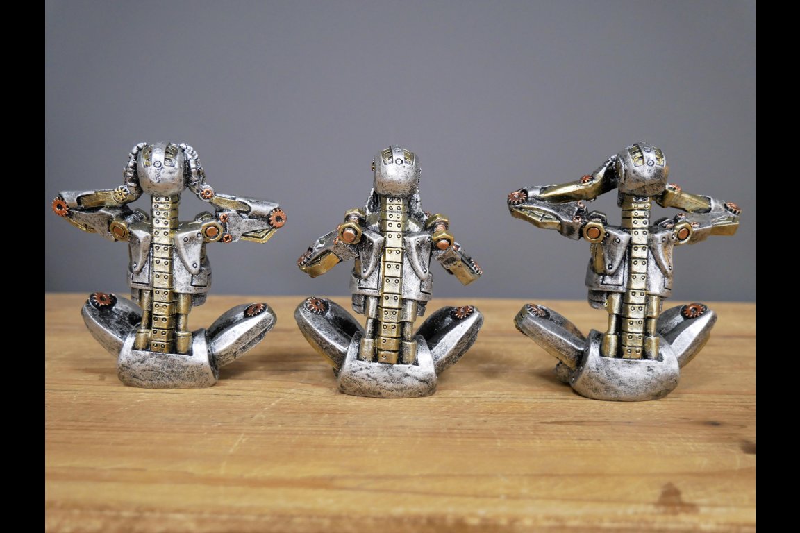 Set Of 3 Steampunk Skeletons