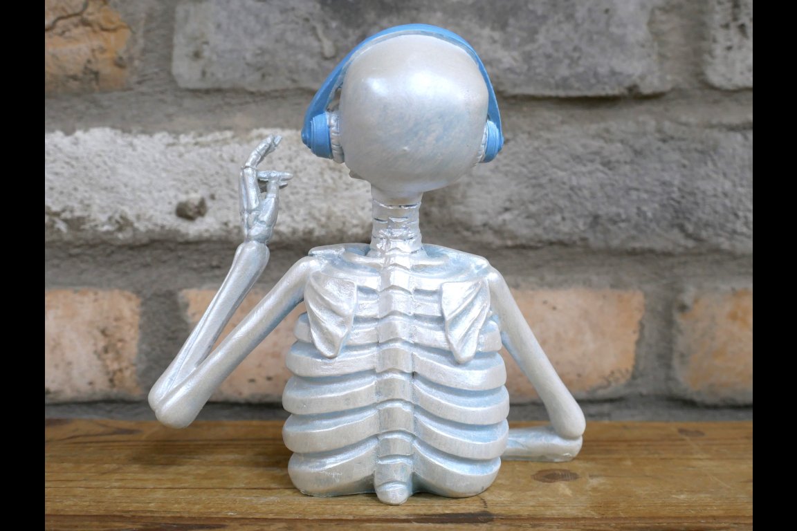Skeleton With Headphones - (Blue)
