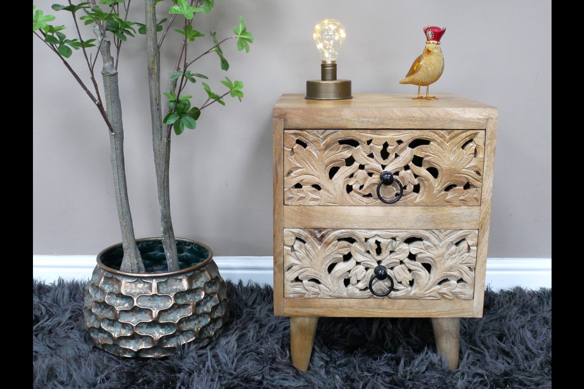 2 Drawer Bedside Cabinet