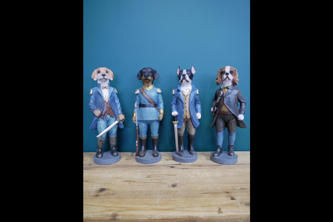 Set Of 4 Military Dogs