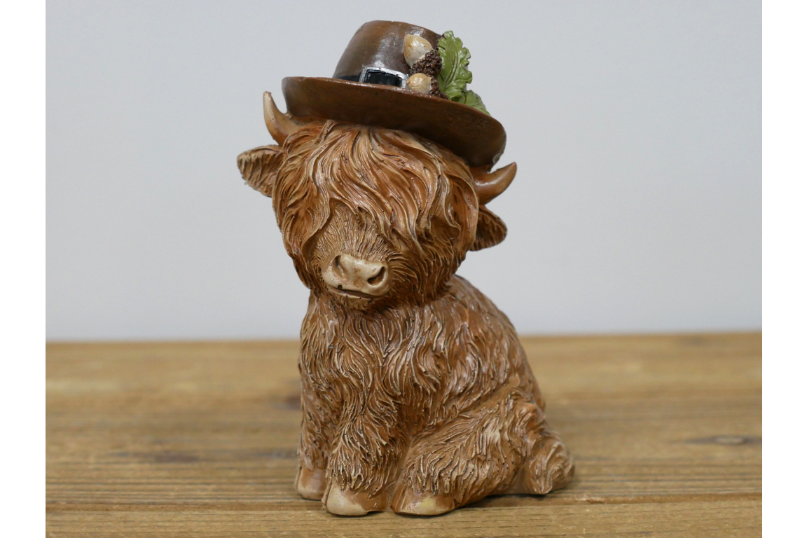 Highland Cow With A Hat