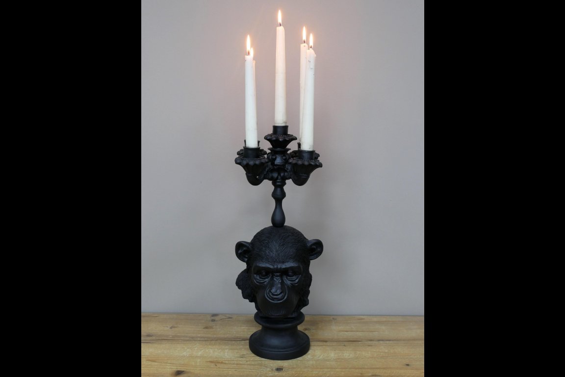 Monkey Head Candle Holder