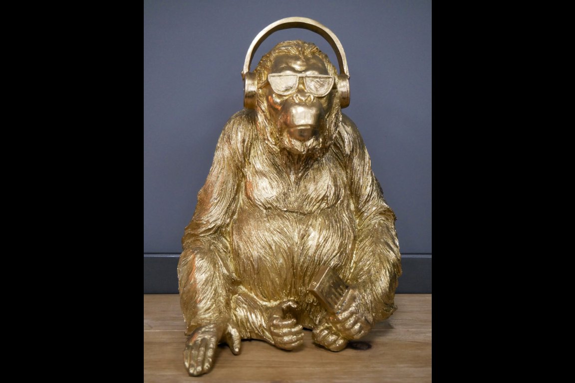 Gorilla With Headphones