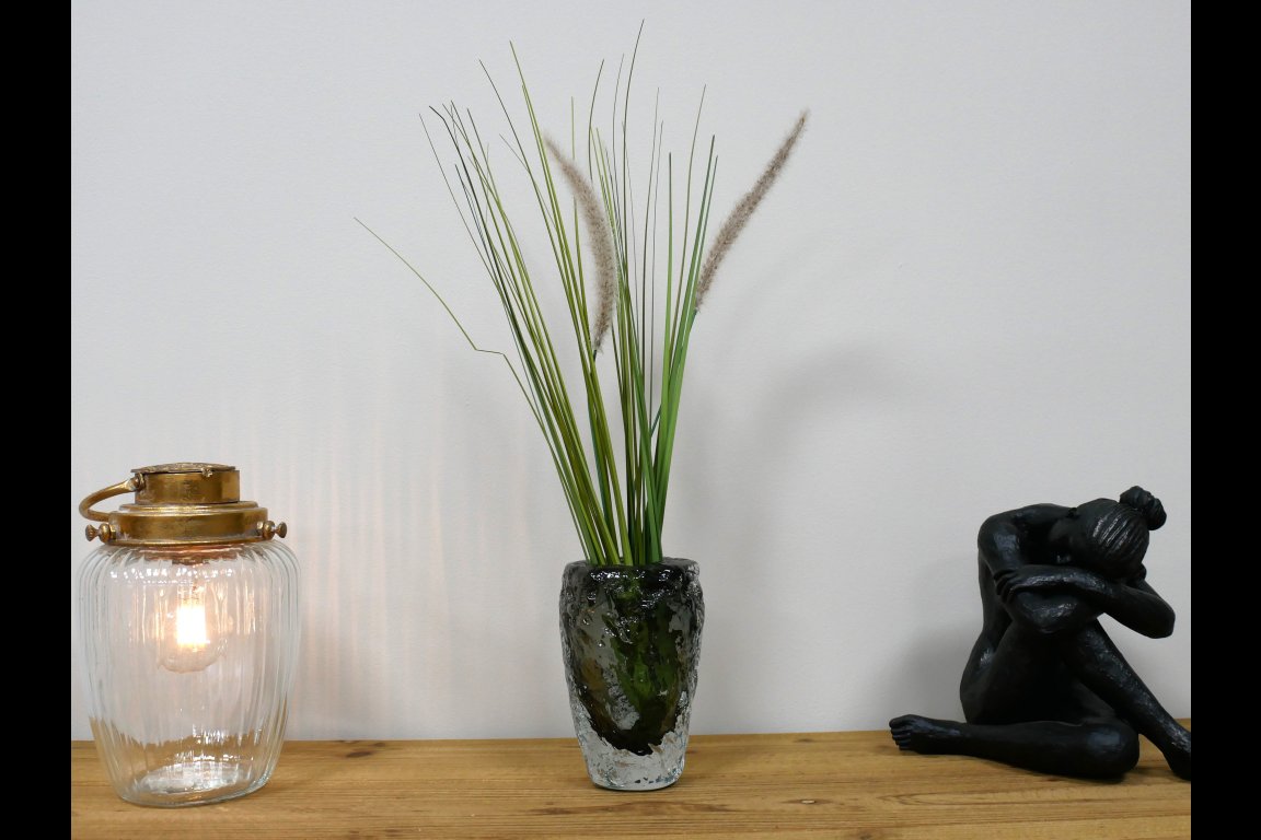 Small Black Glass Vase