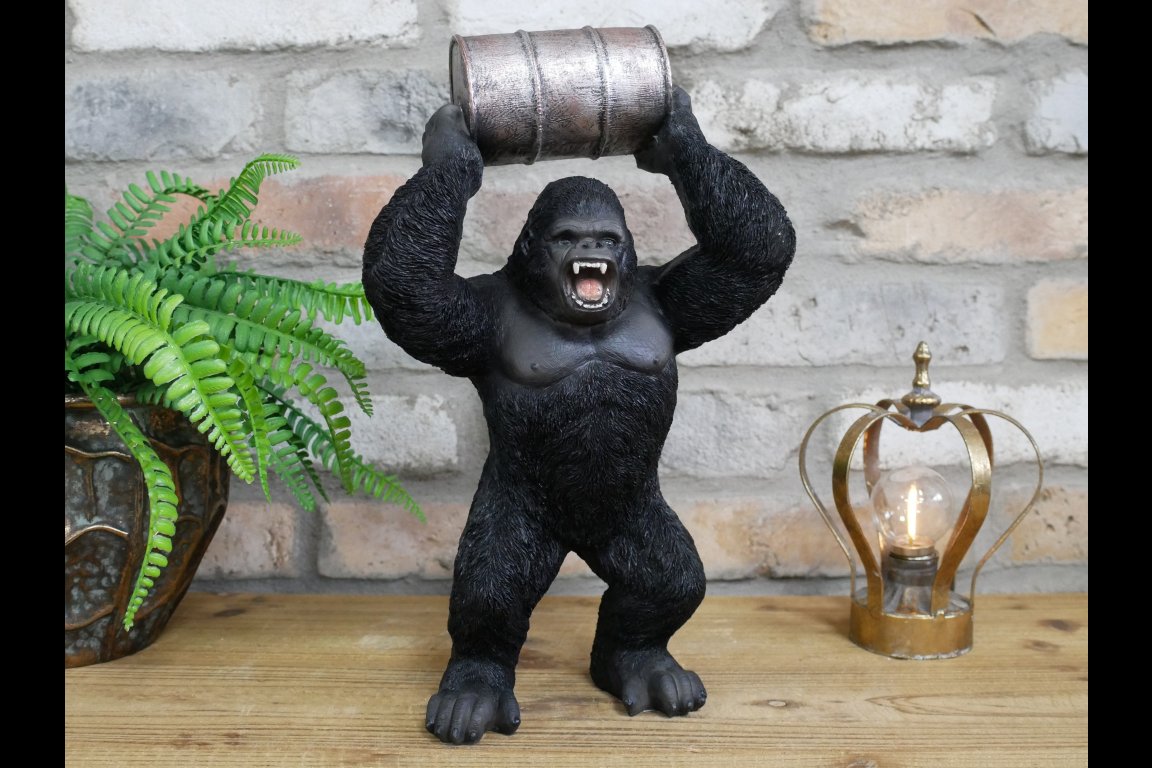 Gorilla With Oil Drum