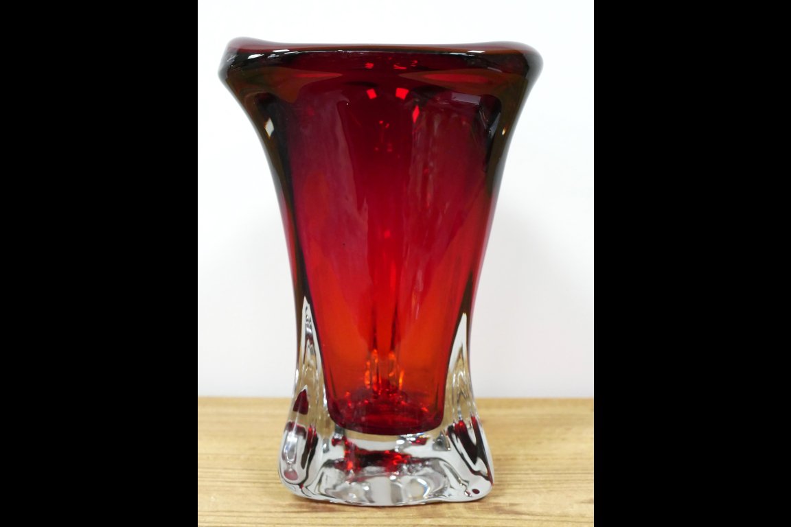 Red Glass Vase
