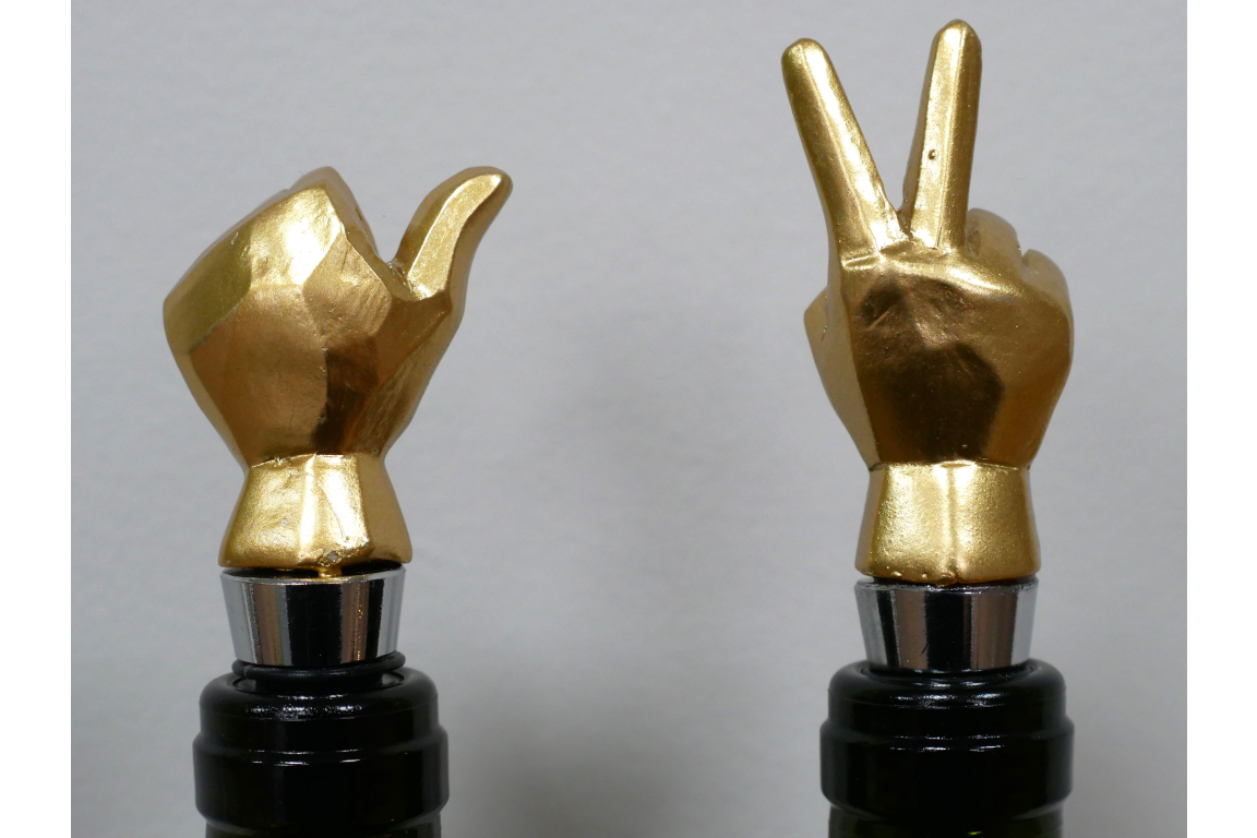 Set Of Two Bottle Toppers