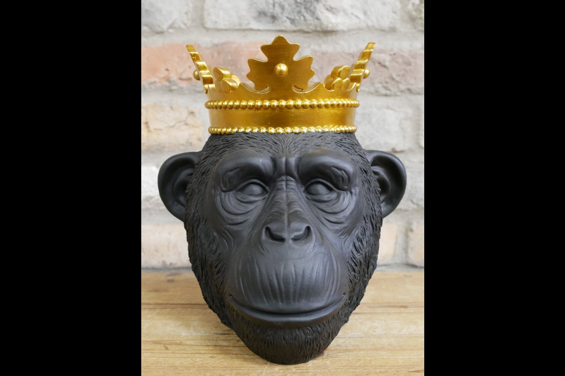 Gorilla Head With Crown