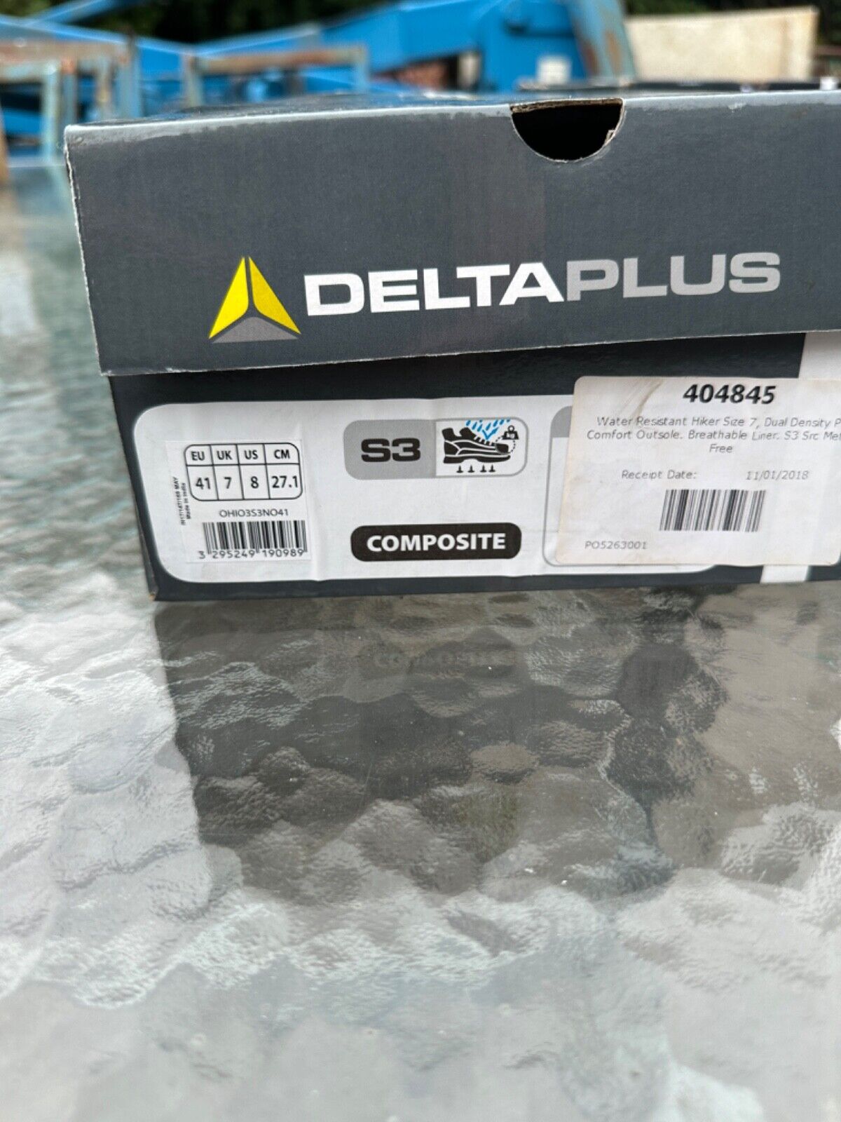 DELTAPLUS SAFETY WORK BOOT COMPOSITE TOE CAP LEATHER WATER RESIST S3 SIZE UK 7
