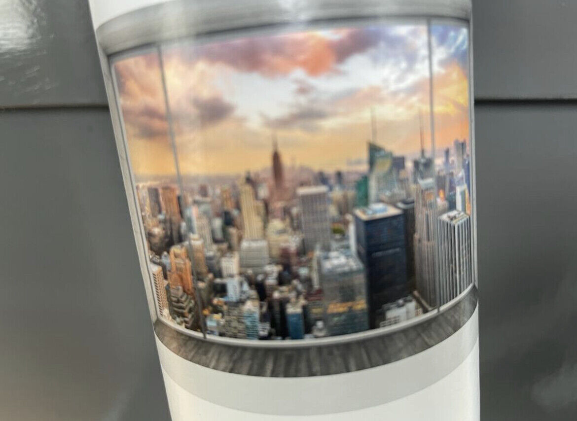 DUBAI WALLPAPER MANHATTAN SKYLINE CITYSCAPE ART VIBRANT MURAL 3.68M X 2.48M