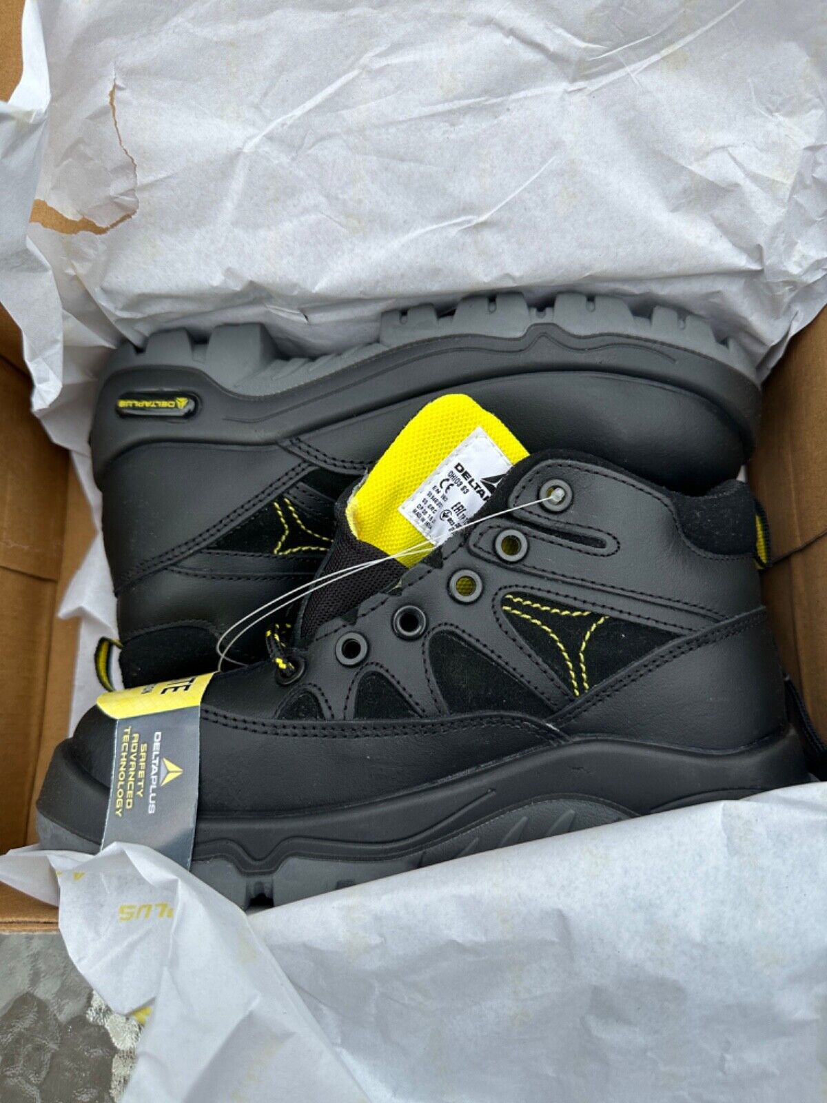 DELTAPLUS SAFETY WORK BOOT COMPOSITE TOE CAP LEATHER WATER RESIST S3 SIZE UK 4