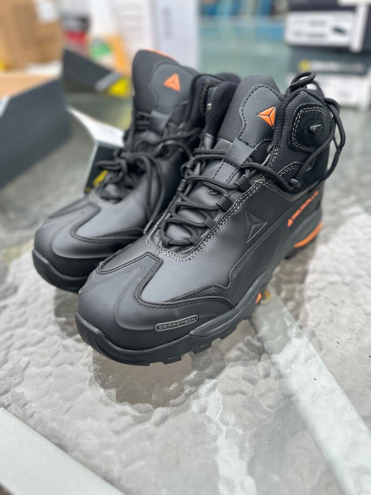 DELTAPLUS SAFETY WORK BOOT COMPOSITE TOE CAP LEATHER WATER RESIST S3 SIZE UK 9
