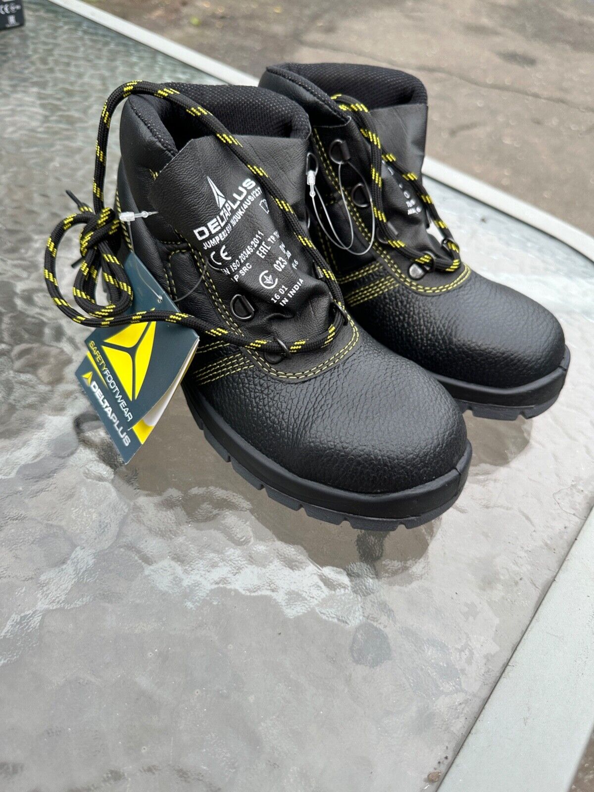 DELTAPLUS SAFETY WORK BOOT STEEL TOE CAP LEATHER WATER RESIST SP1 SIZE UK 3