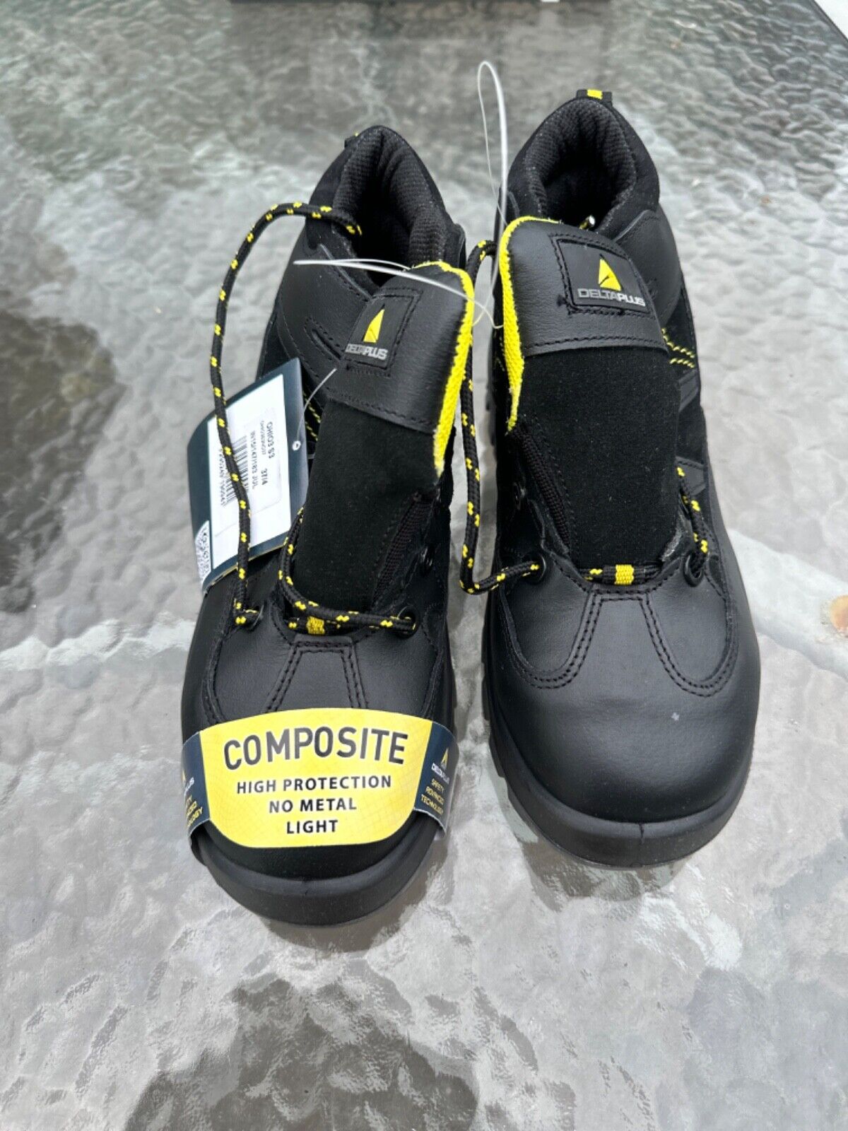 DELTAPLUS SAFETY WORK BOOT COMPOSITE TOE CAP LEATHER WATER RESIST S3 SIZE UK 4