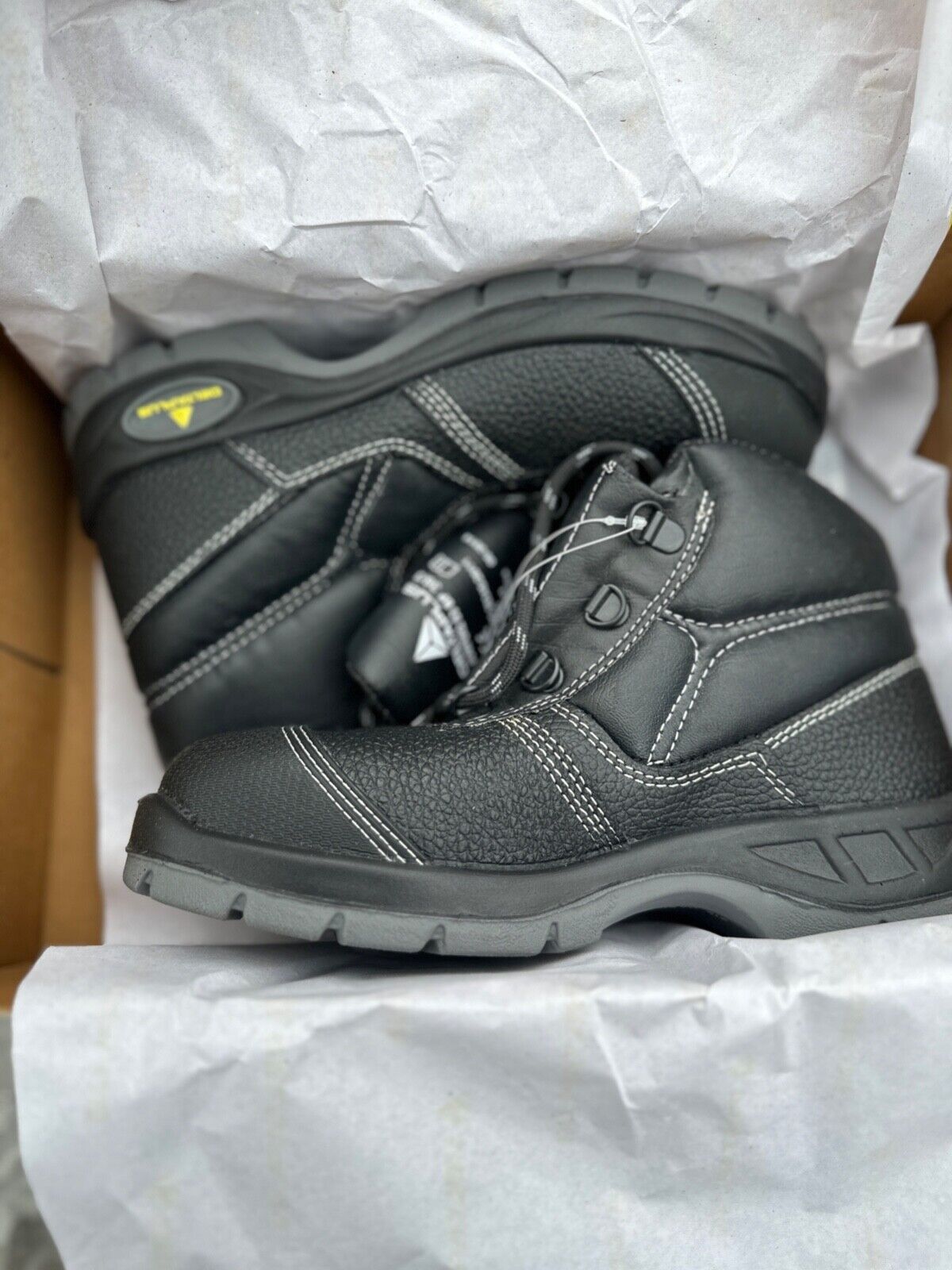 DELTAPLUS SAFETY WORK BOOT STEEL TOE CAP LEATHER WATER RESIST S3 SIZE UK 3