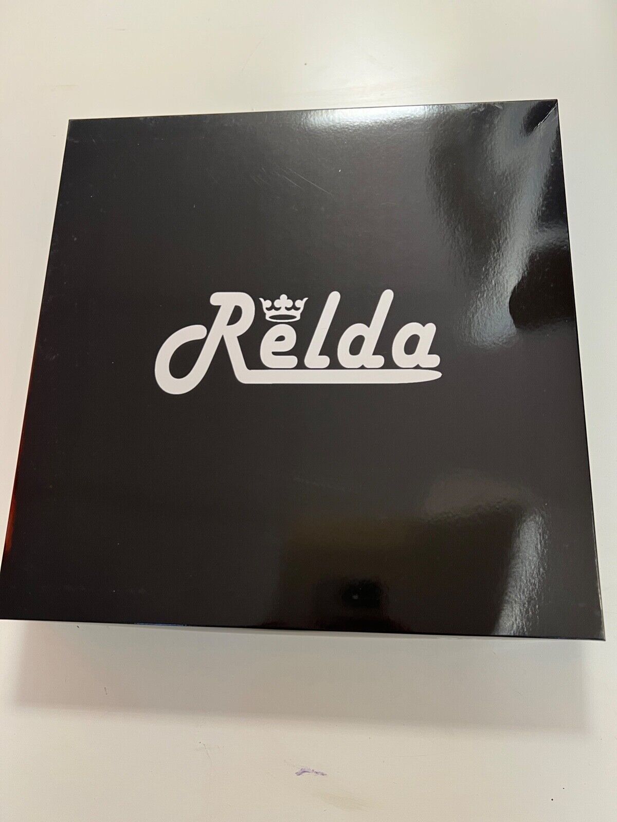 RELDA CLOCK ROUND TIME TEACHER 34CM DIAMETER BLACK WHITE AND RED WALL HANGING
