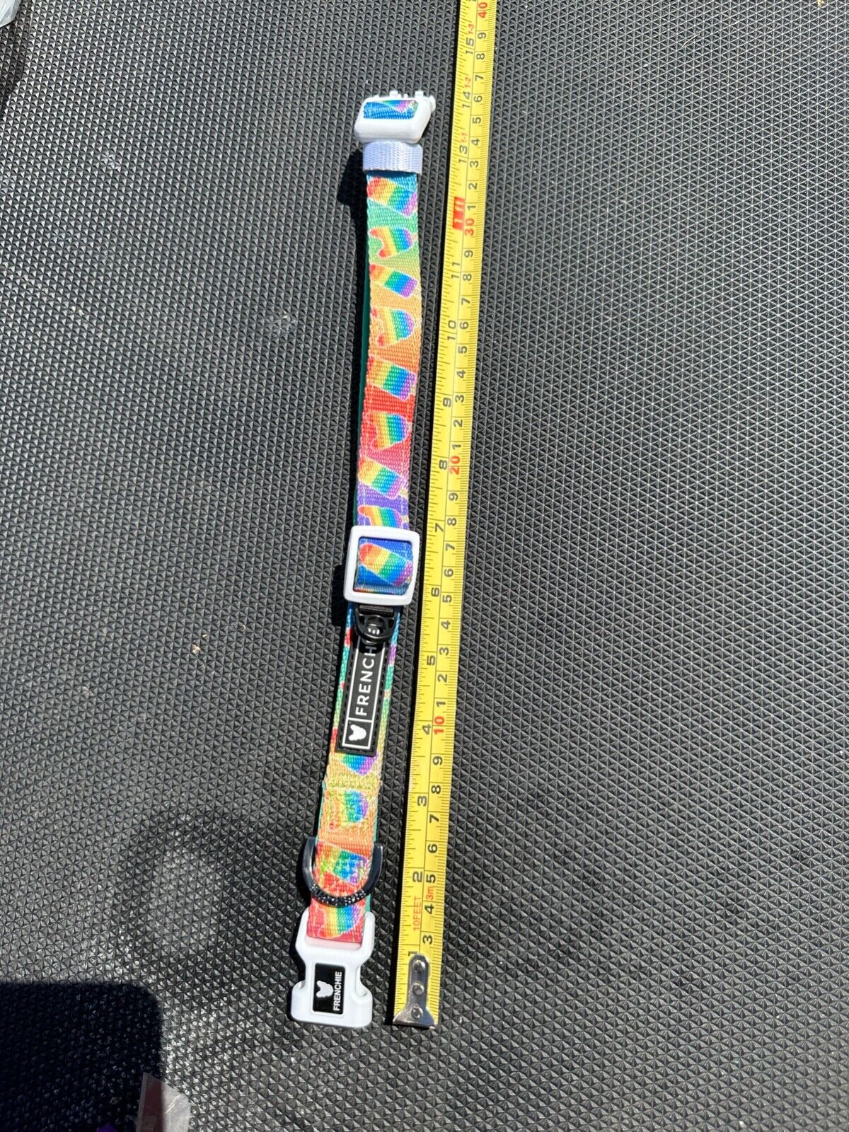 FRENCHIE DOG COLLAR SIZE LARGE LOLLIPOP MULTI COLOURED PATTERN BRAND NEW