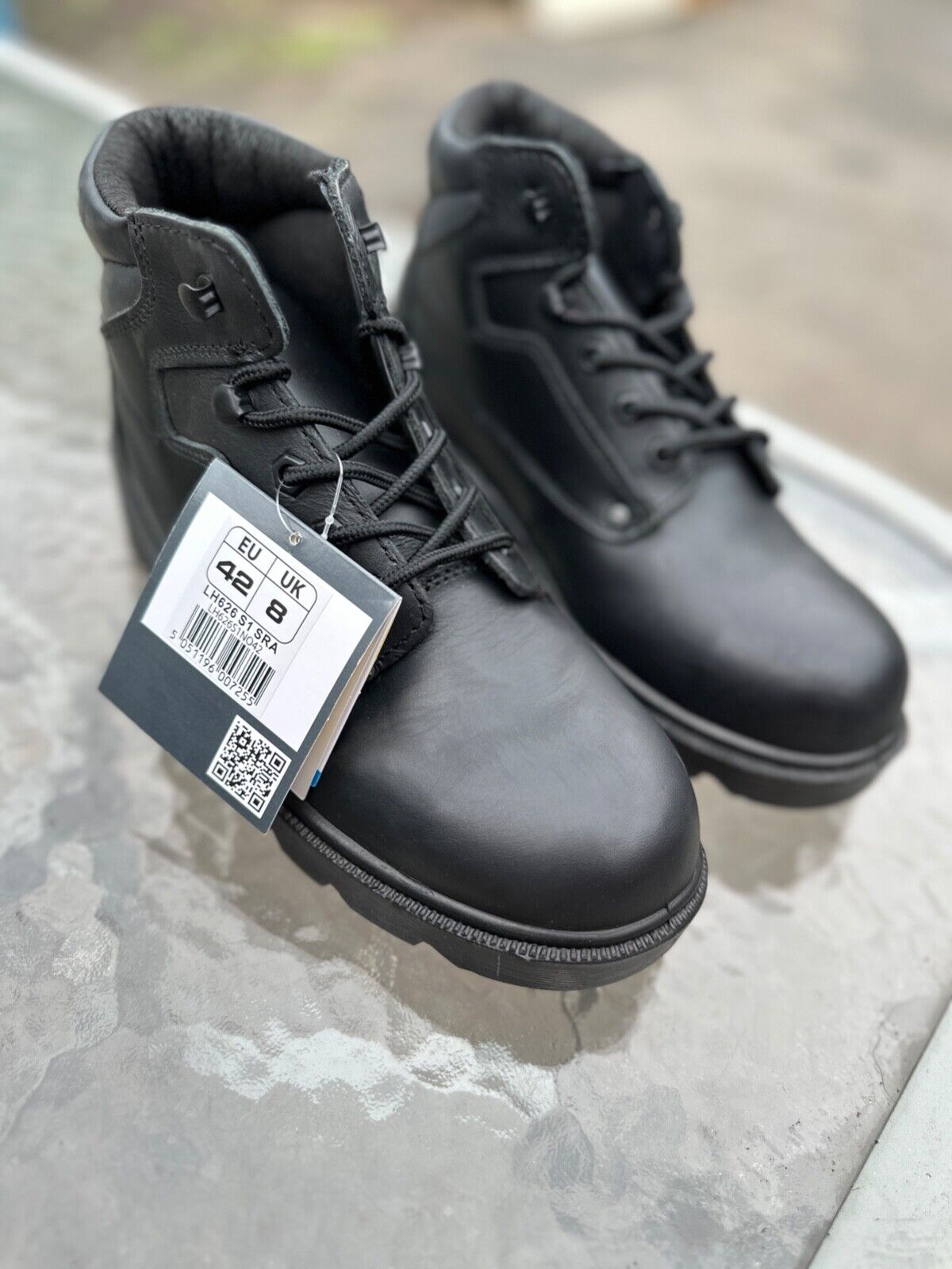 DELTAPLUS SAFETY WORK BOOT STEEL TOE CAP LEATHER WATER RESIST S1 SIZE UK 8