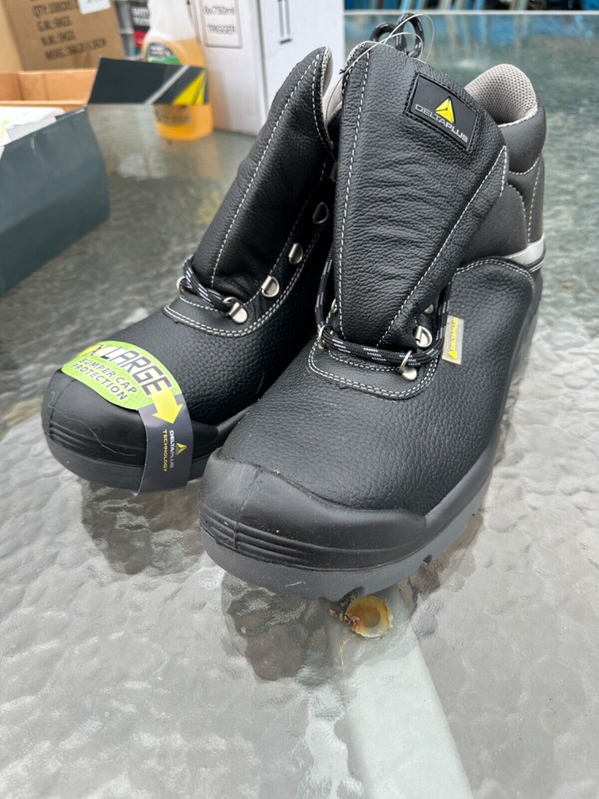 DELTAPLUS SAFETY WORK BOOT STEEL X L TOE CAP LEATHER WATER RESIST S3 SIZE UK 13