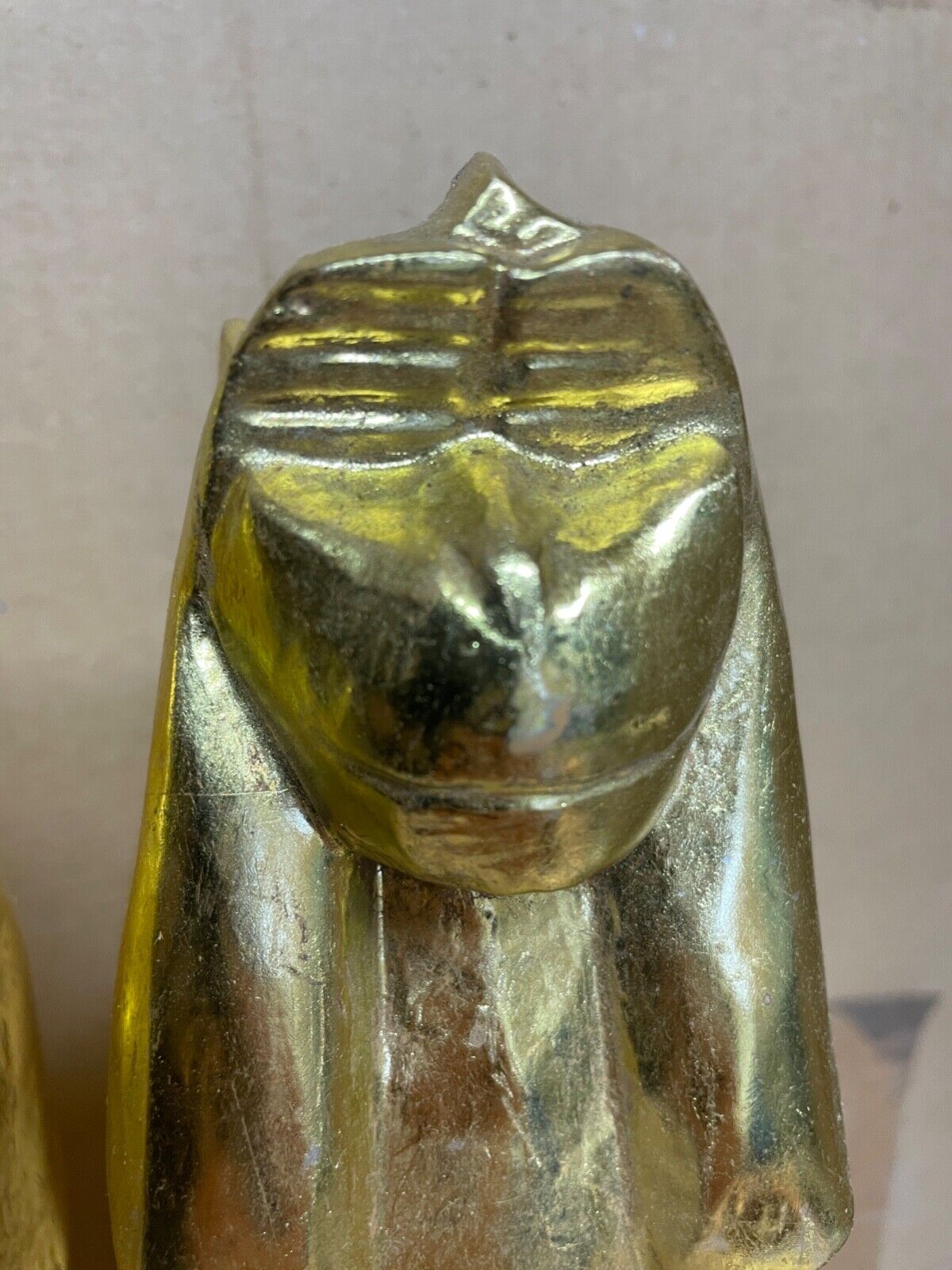THREE WISE MONKEYS GOLD HAND CARVED SEE HEAR SPEAK NO EVIL 28CM POSH GRAFFITI