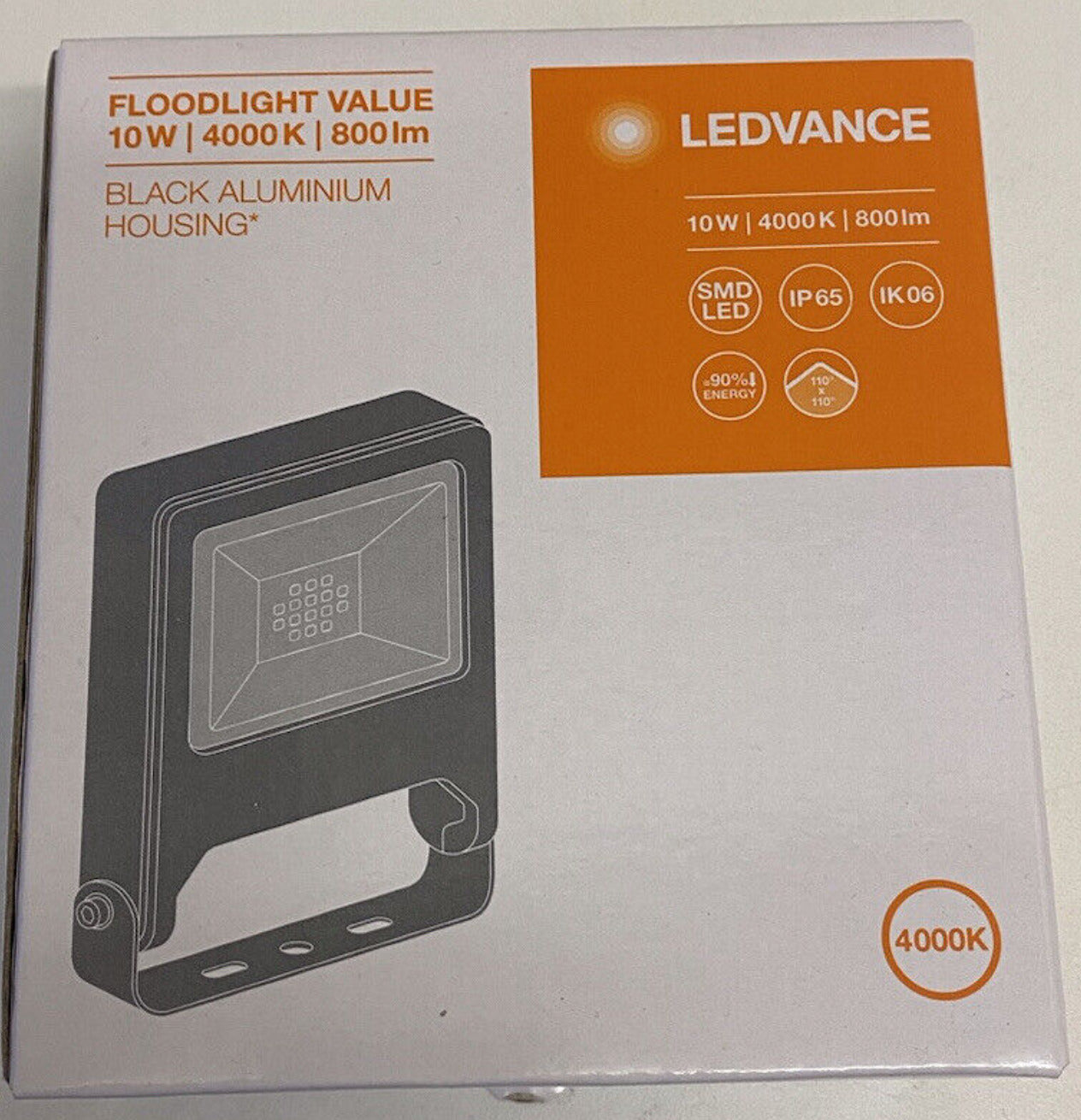 LEDVANCE 10W LED OUTDOOR & GARDEN MINI FLOODLIGHT COOL WHITE 4000K IP65 800LM