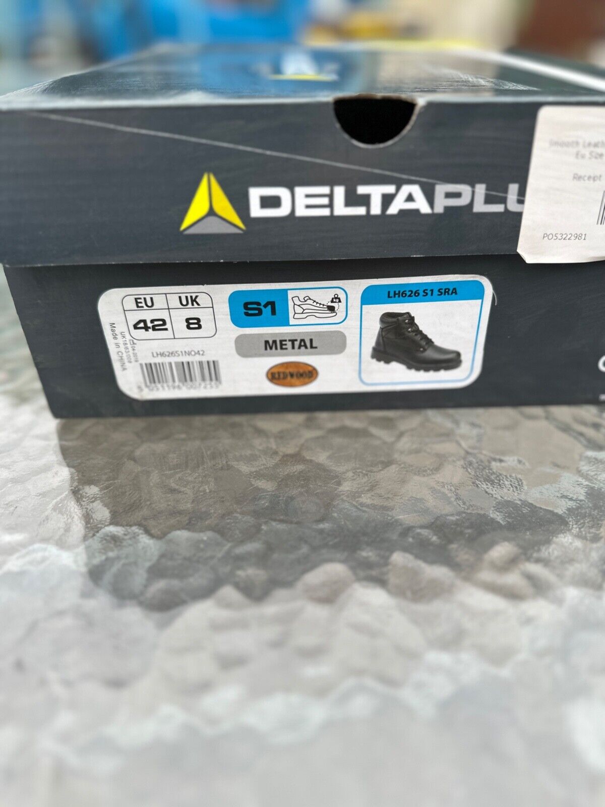 DELTAPLUS SAFETY WORK BOOT STEEL TOE CAP LEATHER WATER RESIST S1 SIZE UK 8