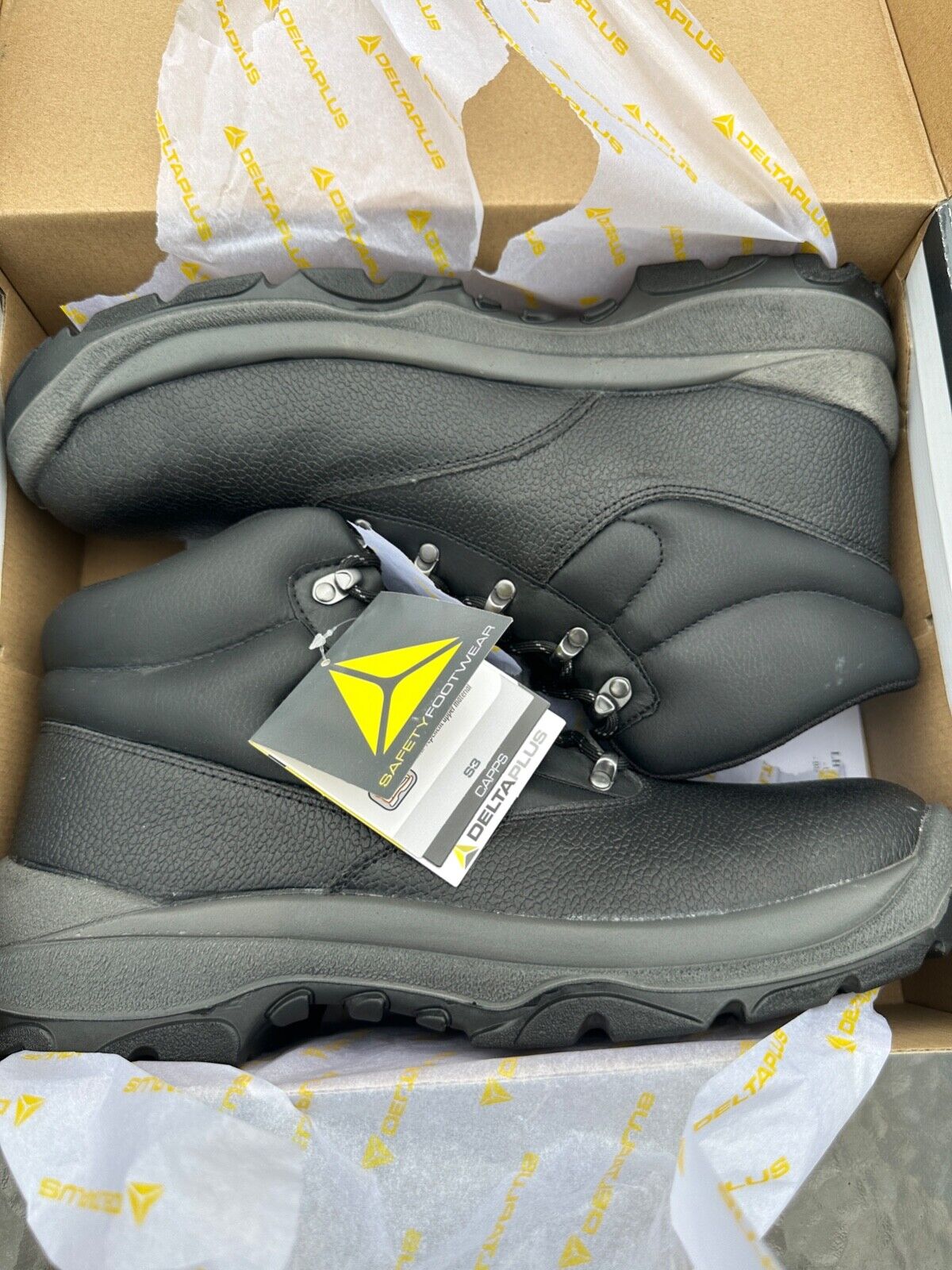 DELTAPLUS SAFETY WORK BOOT STEEL TOE CAP LEATHER WATER RESIST S3 SIZE UK 13