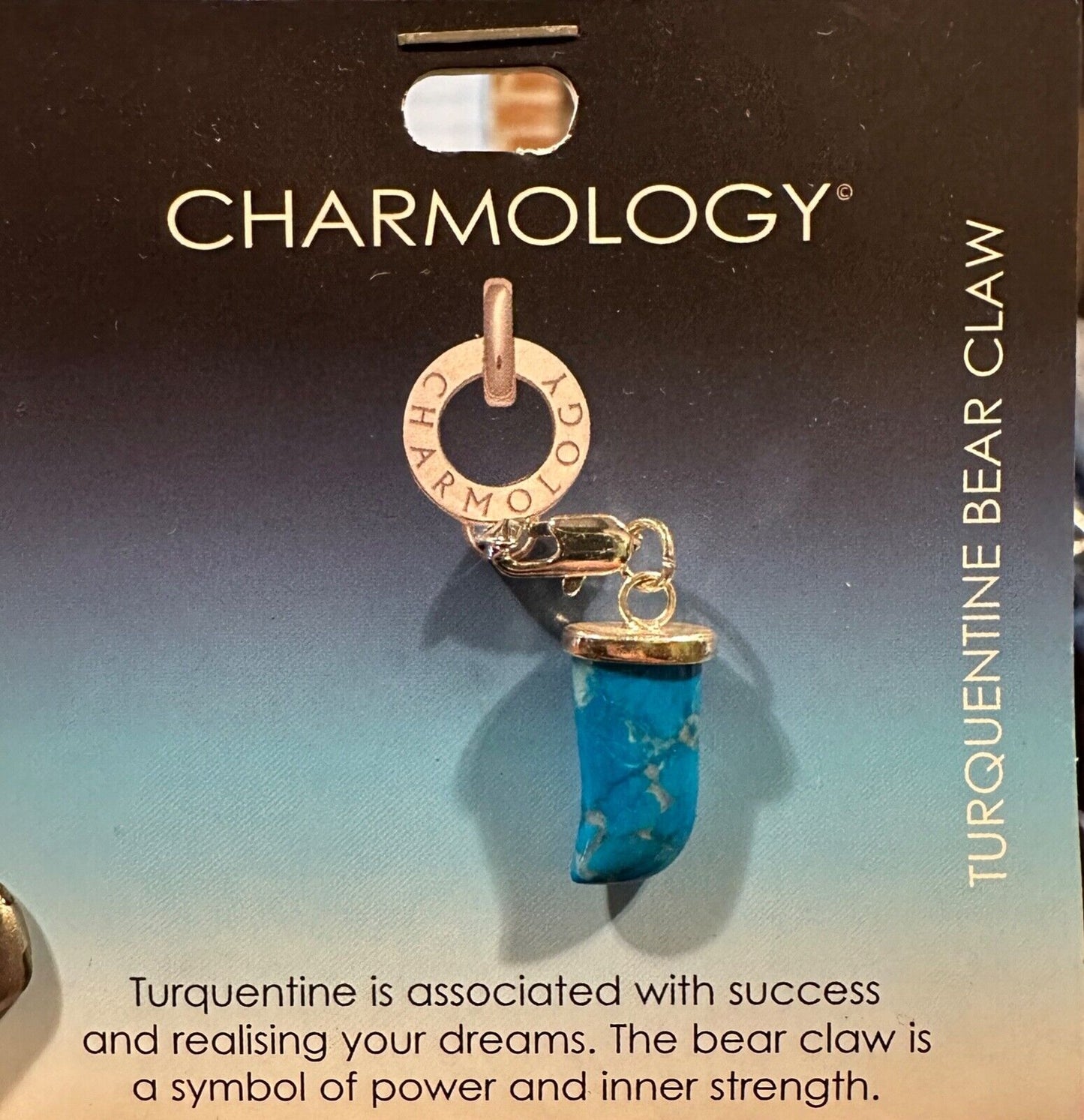 BEAR CLAW TURQUENTINE STONE CHARMOLOGY JEWELLERY PENDANTS OR CHARMS