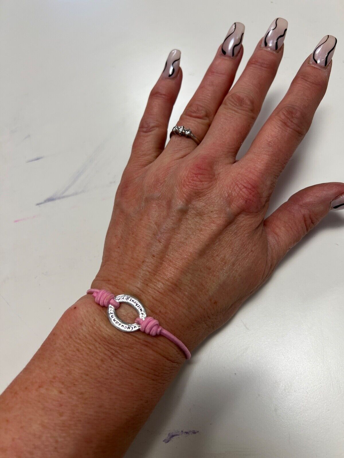 THE OLIVIA COLLECTION BRACELET LOVE IS .BOOTLACE RED PINK BLACK PARTY BAGS