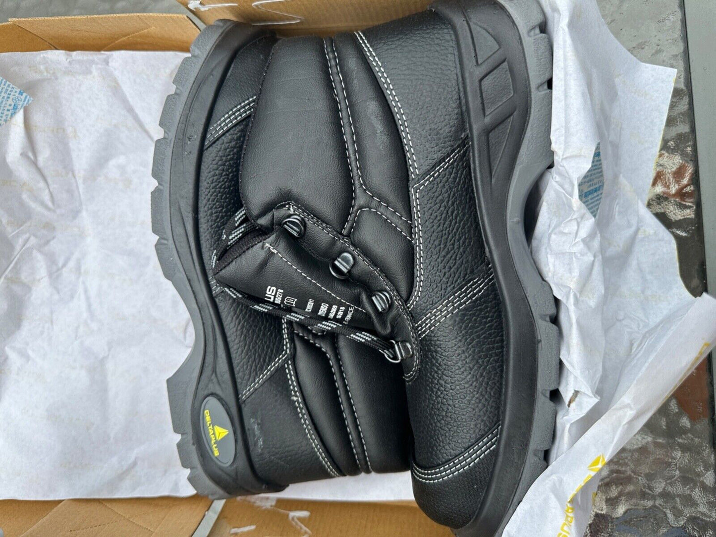 DELTAPLUS SAFETY WORK BOOT STEEL TOE CAP LEATHER WATER RESIST S3 SIZE UK 8