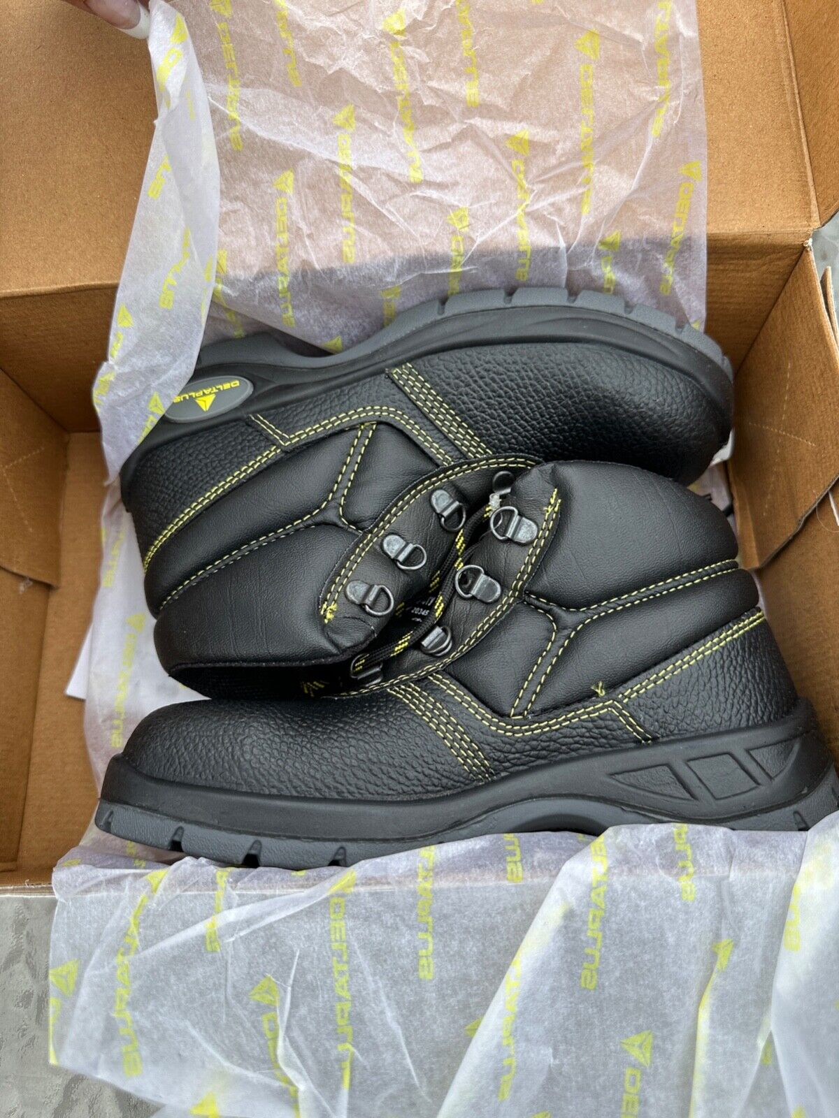 DELTAPLUS SAFETY WORK BOOT STEEL TOE CAP LEATHER WATER RESIST SP1 SIZE UK 3