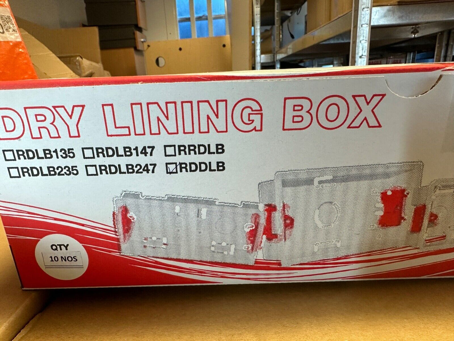 REXTON 2 GANG DRY LINING BOXES X 10 ADJUSTABLE LUGS FOR PLASTERBOARD WALLS