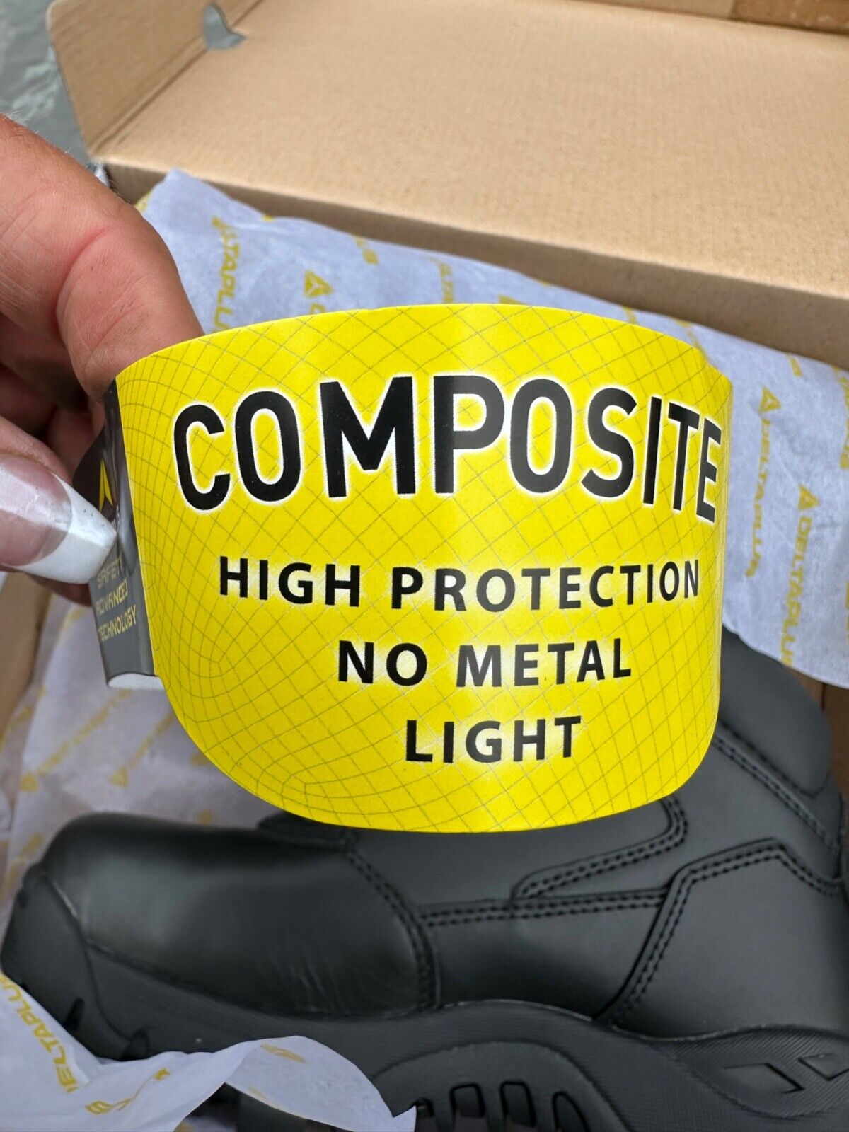 DELTAPLUS SAFETY WORK BOOTS COMPOSITE TOE CAP LEATHER WATER RESISTANT SIZE UK 3